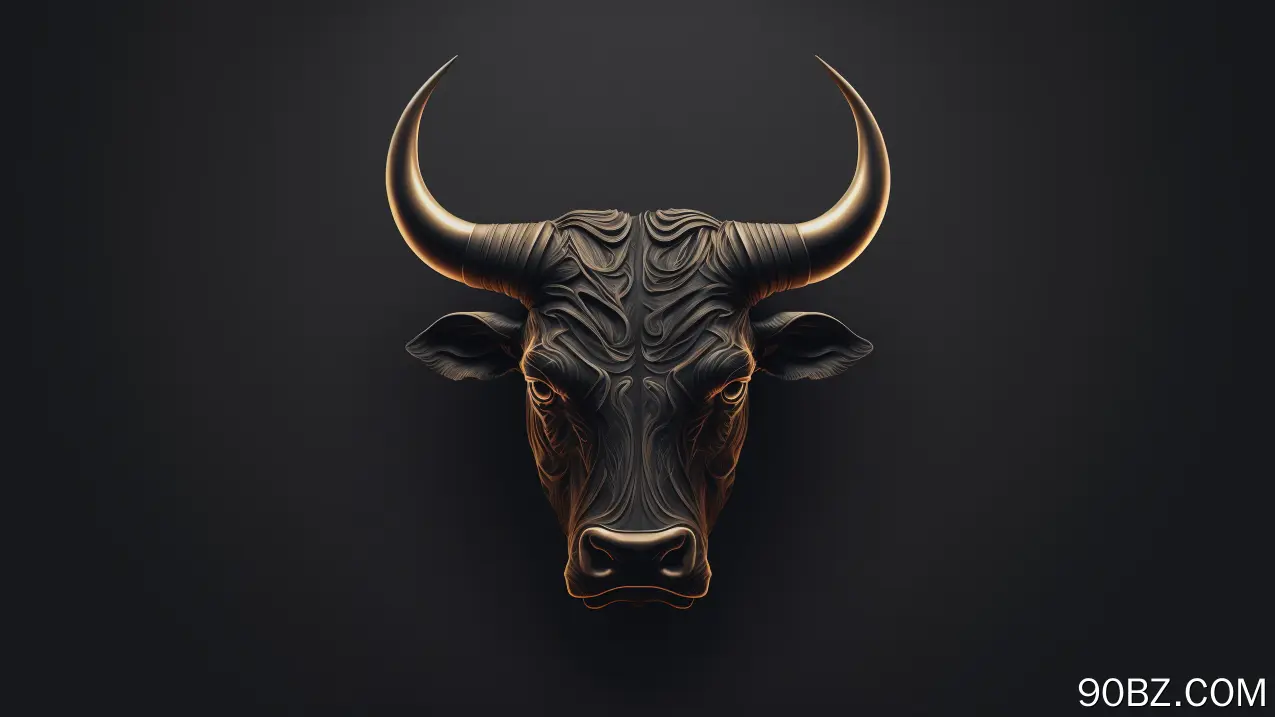 公牛 动物 艺术 简单背景 ,电脑壁纸,4K壁纸