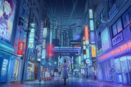 霓虹雨夜街头 3840x2160
