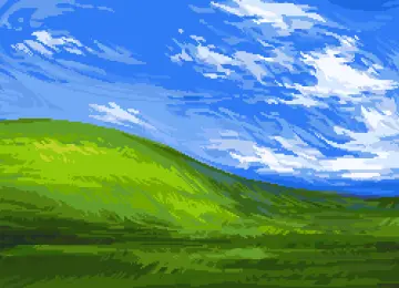 草地 田野 山丘 云 极乐 像素 4K壁纸  5760x3240