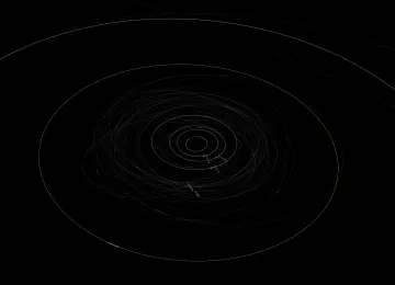 数字艺术太空太阳系抽象超宽屏壁纸  10240x2880