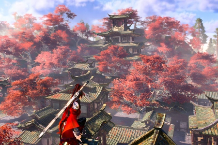 动漫 游戏 游戏CG 屏幕截图 屋顶 剑 4K壁纸 3840x2160