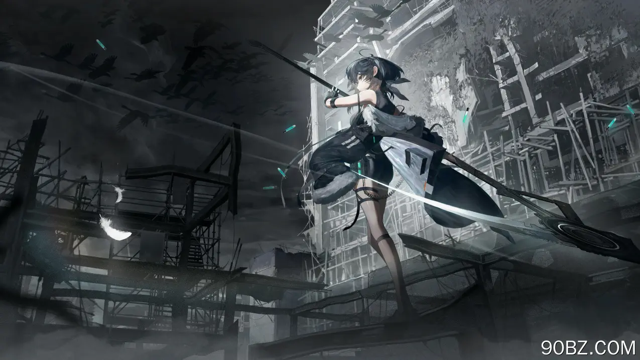 动漫女孩 天空 夜 明日方舟 电脑壁纸 4K壁纸
