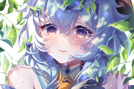蓝发 动漫 少女 原神 感宇 原神 4K壁纸 4739x2894