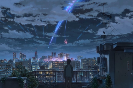 动漫 夜空 男孩 电脑壁纸 4K壁纸 3840x2160