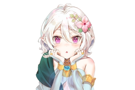 短发 白发 粉色眼睛 公主连接 潜水 透明连衣裙 手套 动漫 4K壁纸 4576x2888