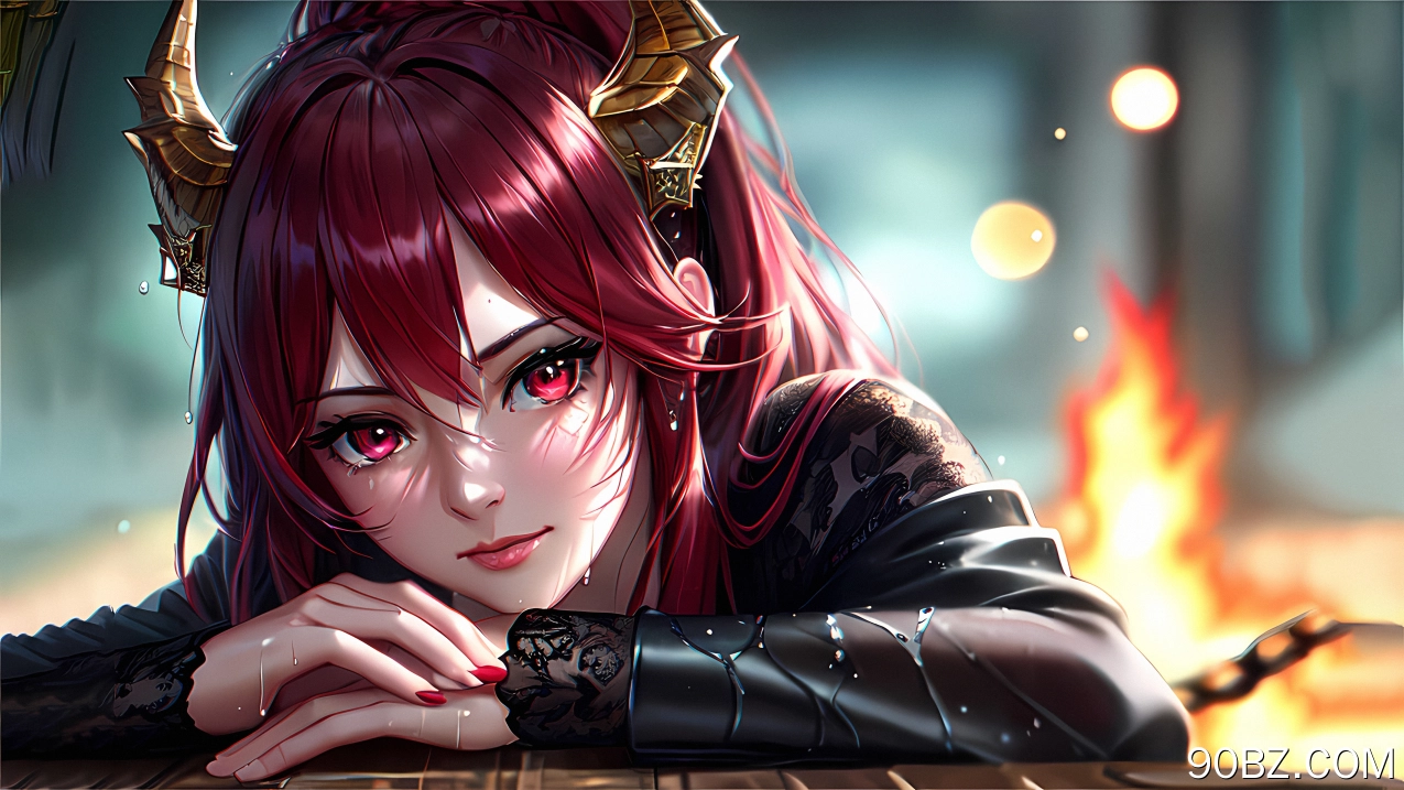 女人 龙女 艺术 角 动漫 4K壁纸