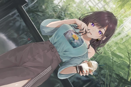 原创人物 深色头发 站立 动漫 动漫女孩 艺术作品  电脑壁纸 4K壁纸 3840x2160