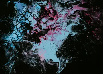 抽象 艺术品 流体 黑暗 黑色 青色 蓝色 数字艺术 4K壁纸  6000x4000