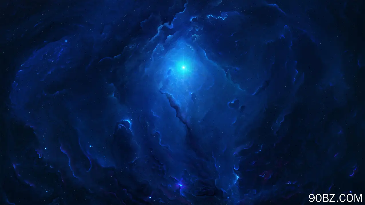 星空 太空 蓝色 星云 太空艺术 AI艺术 4K壁纸