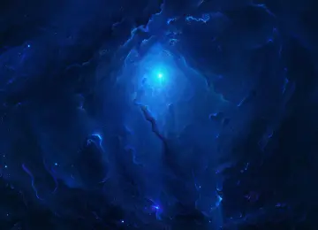 星空 太空 蓝色 星云 太空艺术 AI艺术 4K壁纸  3840x2160