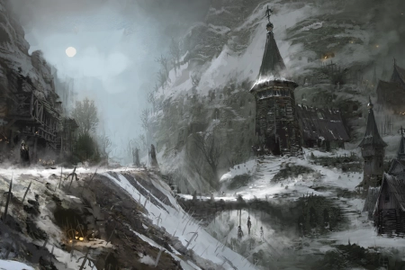 暴雪 暗黑破坏神 游戏CG 幻想 AI艺术 4K壁纸 6000x2500