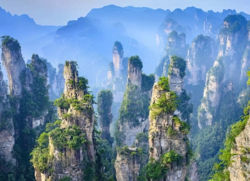 山脉 盆山 自然 世界遗产 遗产 国家公园 晴朗 天空 风景 树木 云 悬崖 4K壁纸  3840x2160