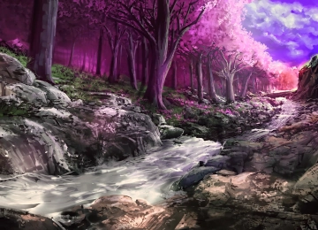 AI艺术 奇幻艺术 绘画 科幻 树木 森林  电脑壁纸 4K壁纸  3840x2160
