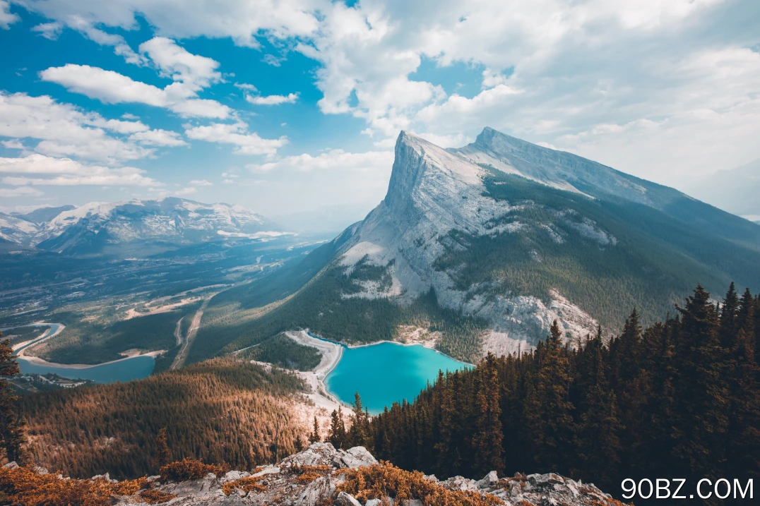 自然 风景 远景 云 山 树 森林 湖 岩石  电脑壁纸 4K壁纸