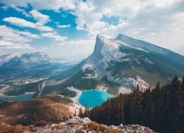 自然 风景 远景 云 山 树 森林 湖 岩石  电脑壁纸 4K壁纸  6720x4480