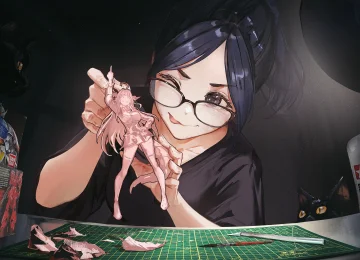 Hyde藏青猫舌战∀高达模型桌  3800x2250