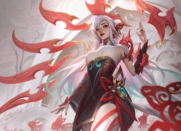 电子游戏 英雄联盟 白发 绿眼睛 4K壁纸  5000x2950