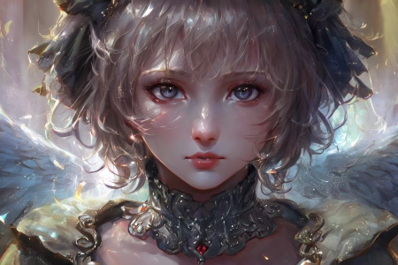 女性 艺术 AI艺术 插图 翅膀 绘画 电脑壁纸 4K壁纸 3840x2160