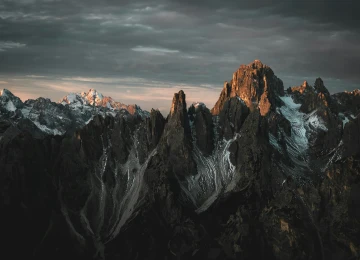 风景 雪 云 自然 山脉 4K壁纸  6000x4000