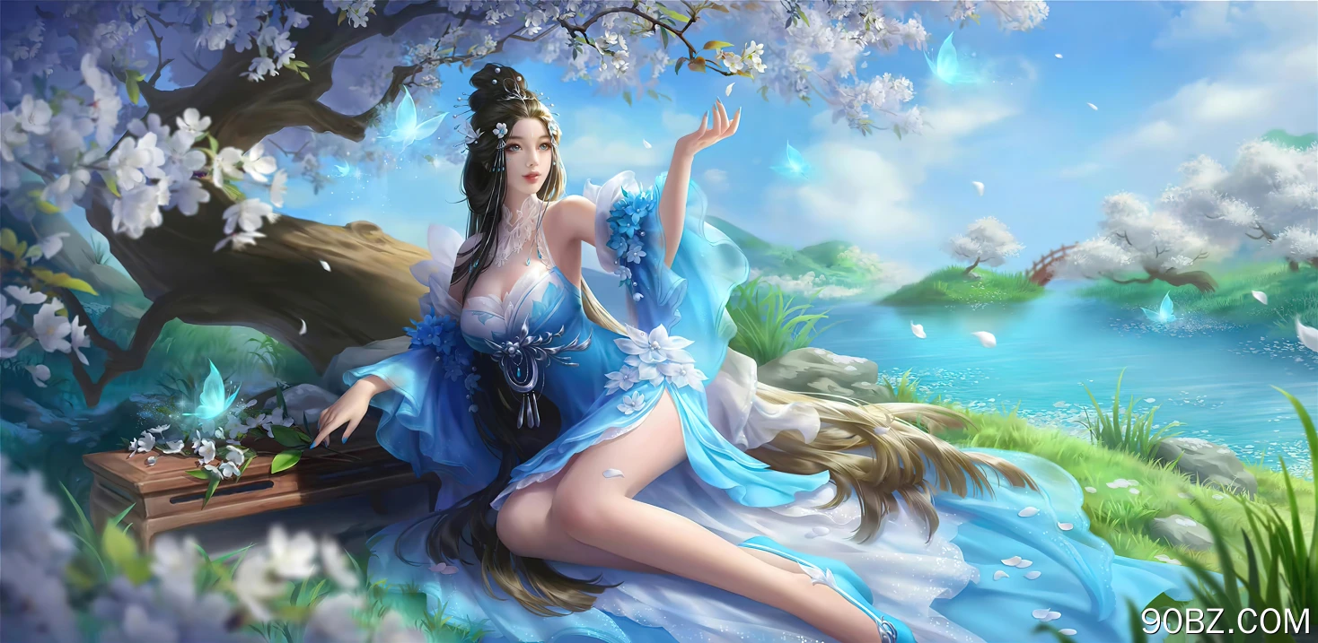 女人 电子游戏角色 亚洲 水 电子游戏艺术 鲜花 电子游戏 花瓣 树木 电脑壁纸 4K壁纸