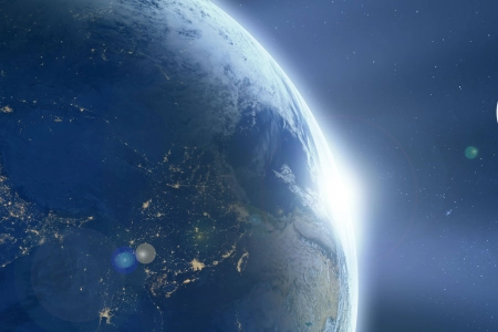 太空 月球 地球 恒星  电脑壁纸 4K壁纸 6880x2880