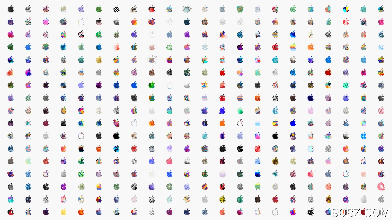 苹果 macOS 计算机 徽标 数字艺术 丰富多彩 浅色背景 技术 4K壁纸