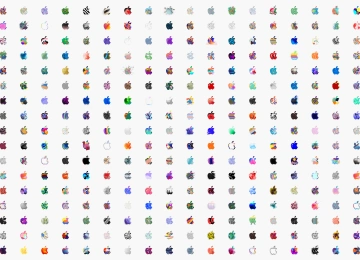 苹果 macOS 计算机 徽标 数字艺术 丰富多彩 浅色背景 技术 4K壁纸  6016x3384
