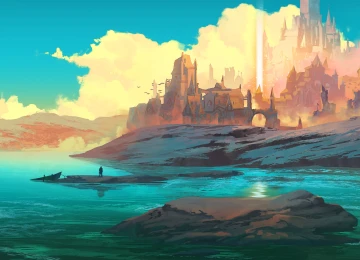 奇幻艺术 水 AI艺术 艺术 青色  电脑壁纸 4K壁纸  3840x2160