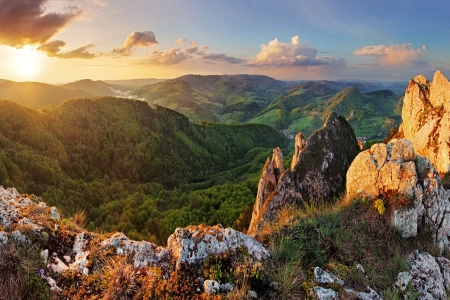 自然 山脉 风景 石头 阳光 电脑壁纸 4K壁纸 6000x2829