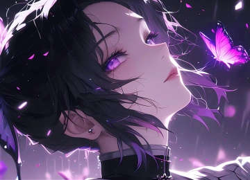 胡蝶 唯美 侧脸 柱 鬼灭之刃 蝶柱 4K壁纸  3840x2160