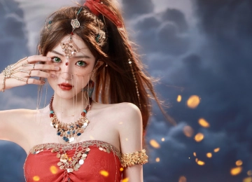 长发 亚洲人 女性 项链 珠宝  电脑壁纸 4K壁纸  3840x2160