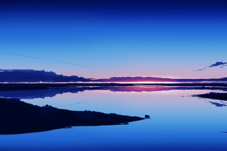 优雅 AI艺术 图片 插图 素描 风景 自然 蓝色 云 海 日出  4K壁纸 5640x2400