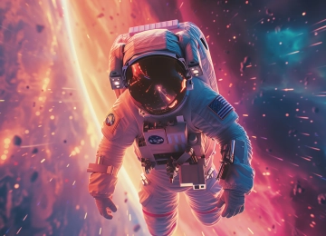 宇航员 人工智能艺术 插图 漂浮  电脑壁纸 4K壁纸  5824x3264