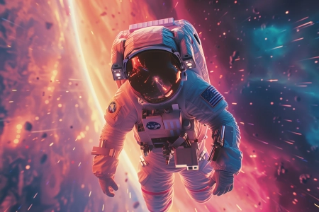 宇航员 人工智能艺术 插图 漂浮  电脑壁纸 4K壁纸 5824x3264