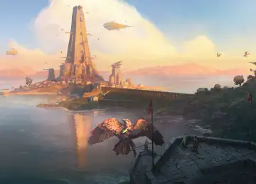奇幻艺术 AI艺术 塔楼 风景 鸟类 游戏 概念设计 电脑壁纸 4K壁纸  3840x2160