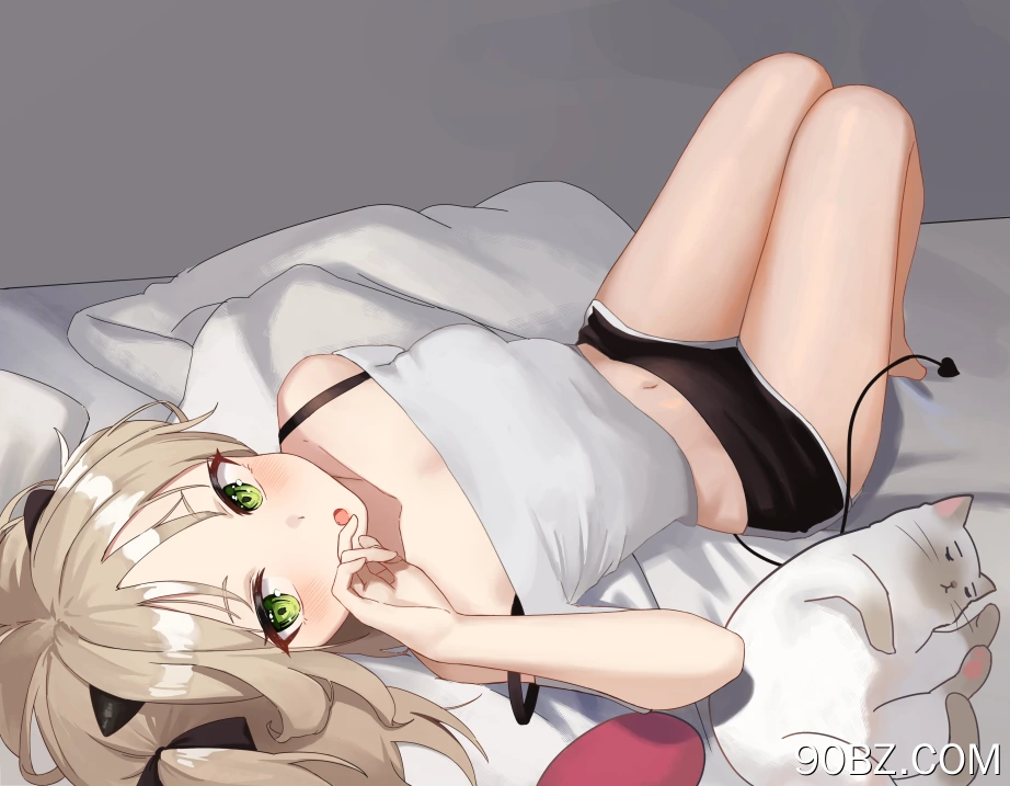 恶魔 女孩 动漫 图片 猫 4K壁纸