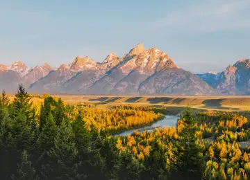 自然 风景 森林 树木 山脉 河流 4K壁纸  5202x3468