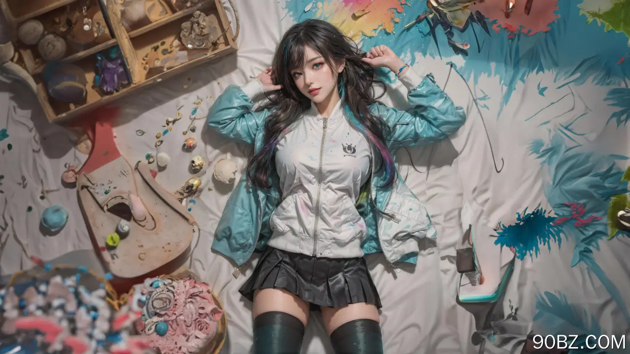  躺下 躺在背上 妇女 多色头发 长发 丝袜 电脑壁纸 4K壁纸