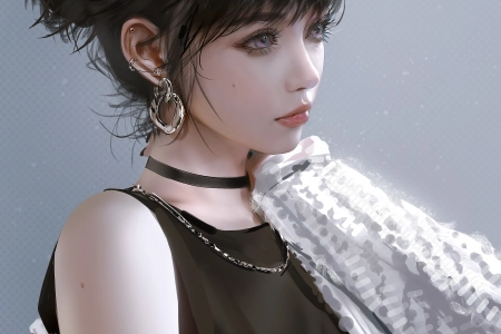  动漫 动漫女孩 耳环 手机壁纸 4K壁纸 4072x6000