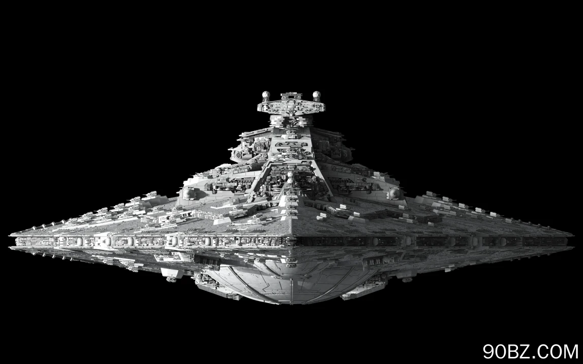 极简主义 歼星舰 星球大战 宇宙飞船 黑白 碎裂海绵 星球大战 舰船 4K壁纸