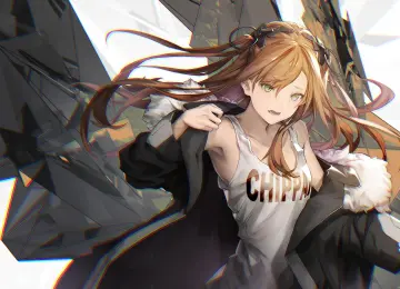  金发碧眼 女人 动漫女孩 动漫 背心 敞开外套  电脑壁纸 4K壁纸  3840x2160