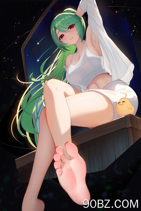 双腿交叉  脚 动漫 动漫女孩 手机壁纸 4K壁纸