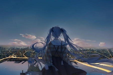 站立 动漫 动漫女孩 风景  电脑壁纸 4K壁纸 7016x4961