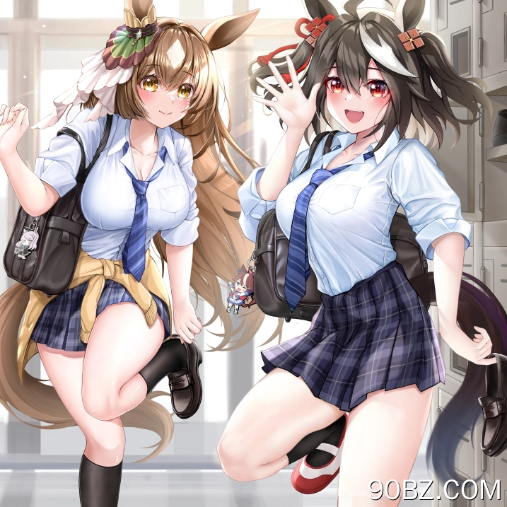  短发 长发 深色头发 动漫 漂亮 动漫女孩 校服 兽耳 赛马娘 黑发 AI艺术  手机壁纸 4K壁纸