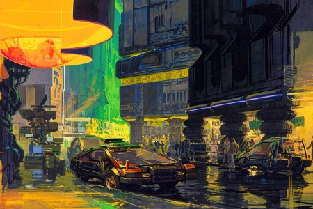 银翼 杀手 反乌托邦 街头 绘画 4K壁纸 3840x2160