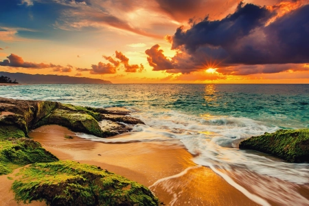风景 自然 云 天空 日落 全景 阳光 海滩 长廊 海洋  电脑壁纸 4K壁纸 3840x2160