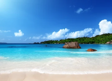 海滩 大海 水 天空 自然 云 户外  电脑壁纸 4K壁纸  5249x3654