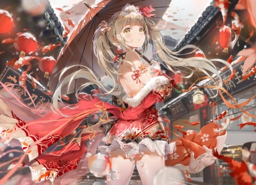 菩提武圣花 金发 长发 菩提 动漫 动漫女孩 服装  电脑壁纸 4K壁纸  5760x3240