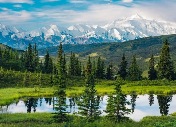 自然 风景 山脉 水 倒影 日光 树木 4K壁纸  3840x2160