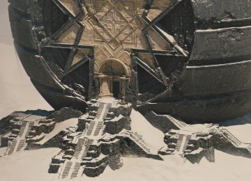 AI艺术 插图 寺庙 废墟 古代 科幻小说 建筑 沙漠 4K壁纸  6000x3074